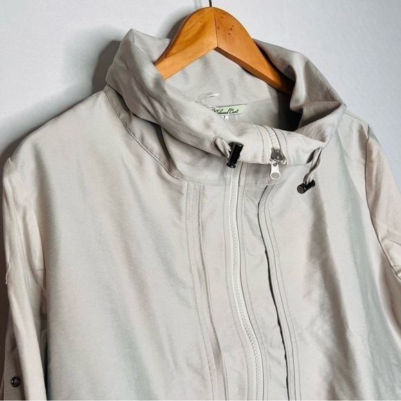 NWT! Redwood Court Double Knit Silver Gray Linen Poly Shark Skin Jacket. Size L - Picture 4 of 14